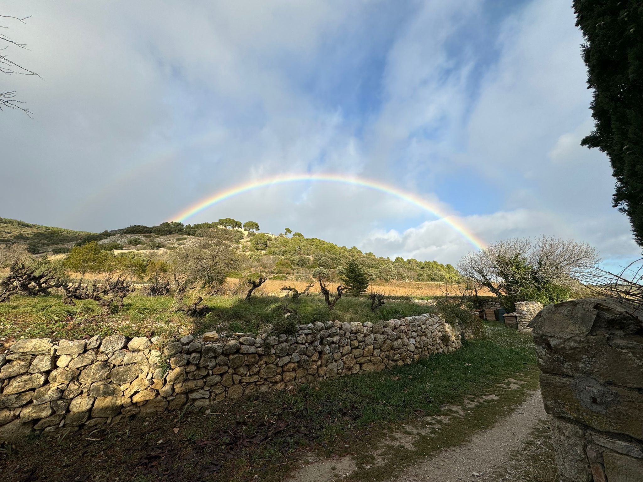 Arc-en-ciel sur la plaine de Montpeyroux